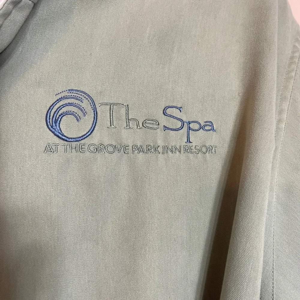 Chadsworth & Haig The Spa Grove Park Inn Resort Robe Sage Green White XXL Lined